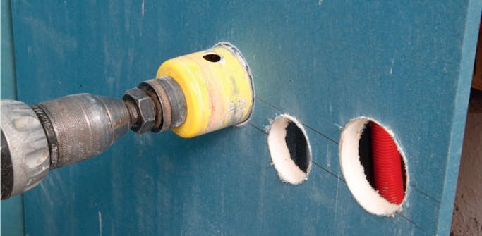 Benyttelse af kopbor til vådrumsplader Benyttelse af kopbor til vådrumsplader